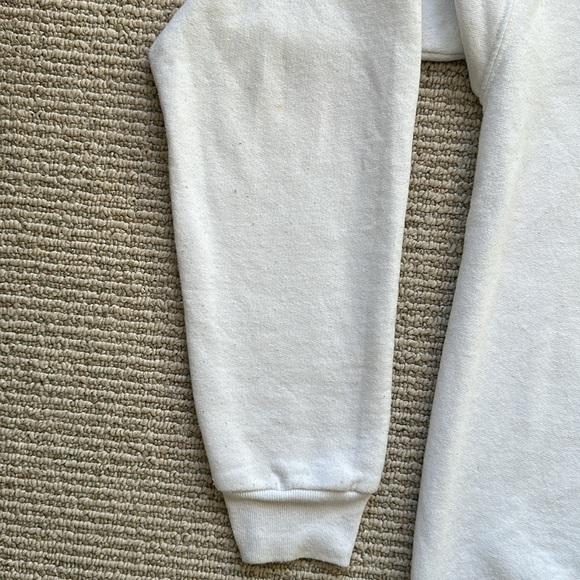 Hanes EcoSmart Crewneck Sweaters (2) White and Maroon - Picture 5 of 11
